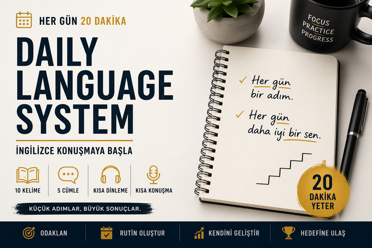 Korumalı: Daily Language System: Her Gün 20 Dakika ile İngilizce Konuş